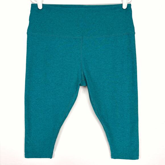 Beyond Yoga Spacedye High Waisted Pedal Pusher Capris Leggings Size 2X Teal - Picture 1 of 12
